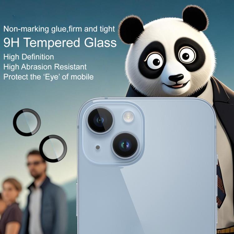 Funda para iPhone 14/14 Plus con película de cristal imak para lente de cámara trasera, versión exclusiva con autoposicionamiento