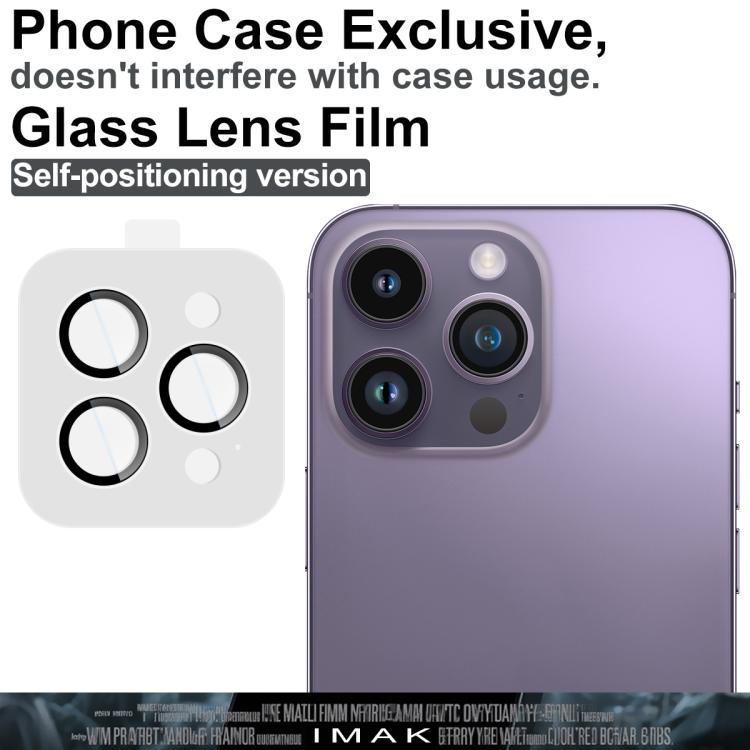 Funda para iPhone 14 Pro / 14 Pro Max con película de cristal imak para lente de cámara trasera, versión exclusiva con autoposicionamiento