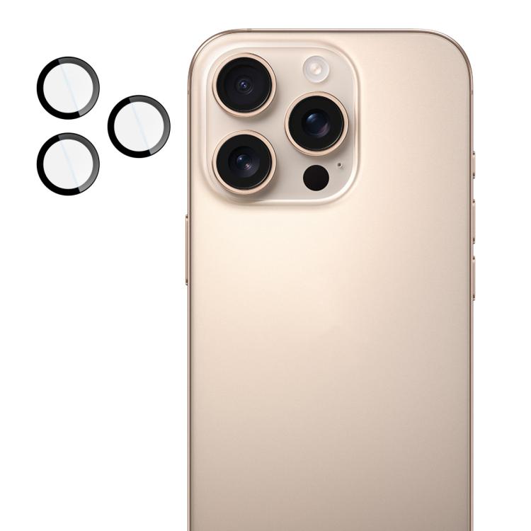 Funda para iPhone 16 Pro / 16 Pro Max con película de cristal imak para lente de cámara trasera, versión exclusiva con autoposicionamiento