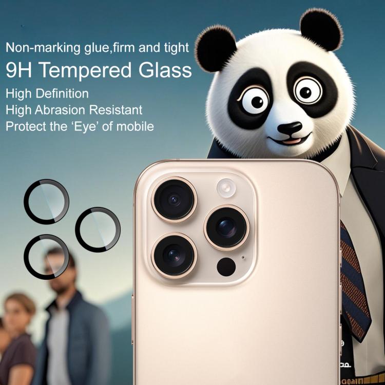 Funda para iPhone 16 Pro / 16 Pro Max con película de cristal imak para lente de cámara trasera, versión exclusiva con autoposicionamiento