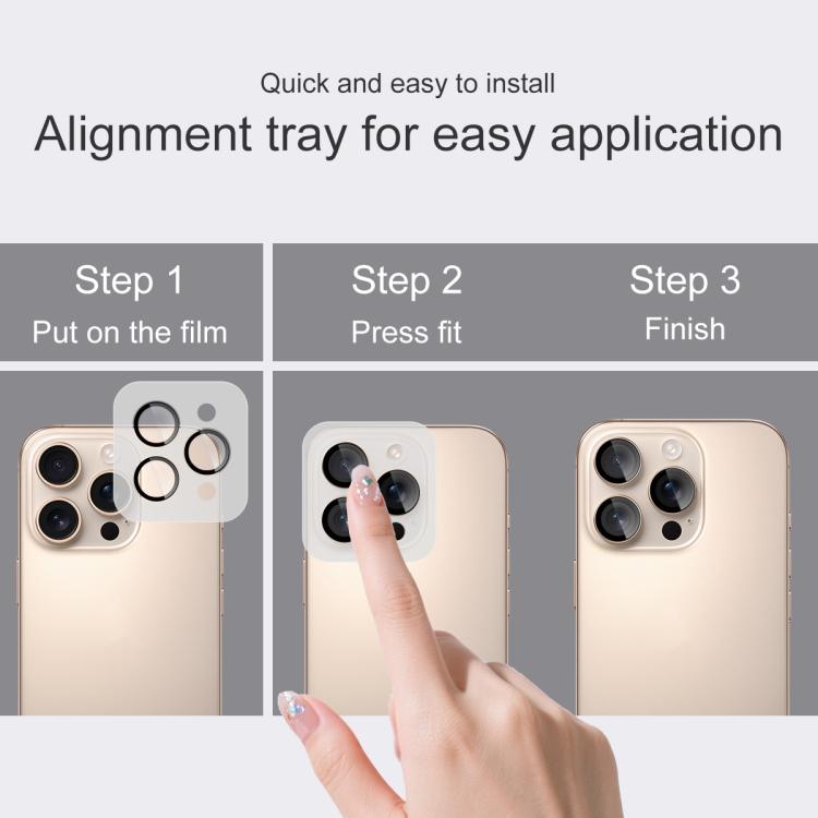 Funda para iPhone 16 Pro / 16 Pro Max con película de cristal imak para lente de cámara trasera, versión exclusiva con autoposicionamiento