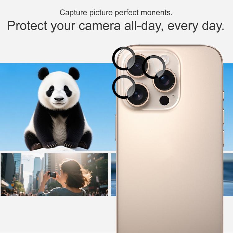 Funda para iPhone 16 Pro / 16 Pro Max con película de cristal imak para lente de cámara trasera, versión exclusiva con autoposicionamiento