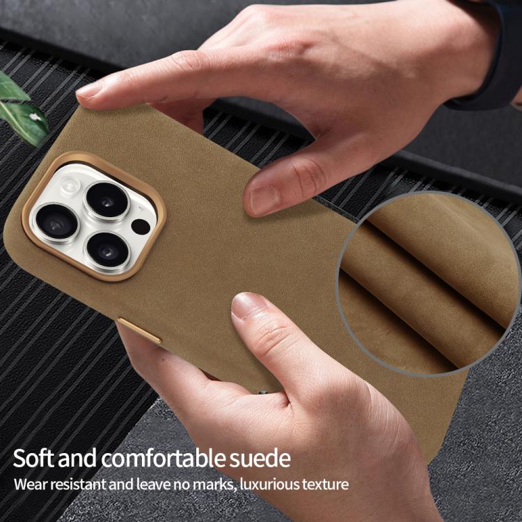 Funda VIETAO de piel sintética MagSafe para iPhone 15 (gris oscuro)