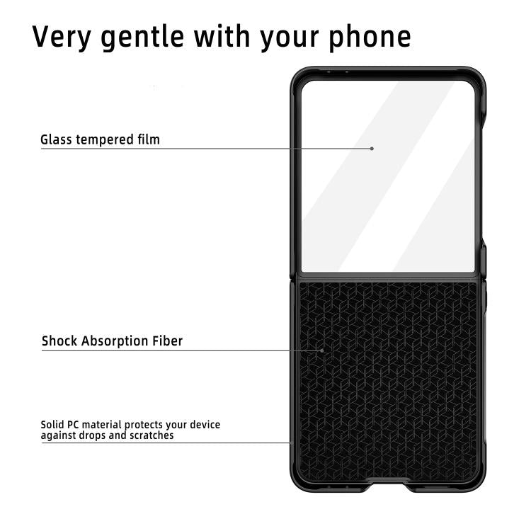 Funda para Samsung Galaxy Z Flip7 5G con soporte invisible integrado y textura de CD, magnética, con textura de lichi (verde)