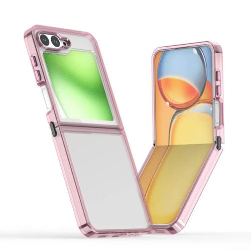 Funda de acrílico transparente brillante para Samsung Galaxy Z Flip6 (rosa)