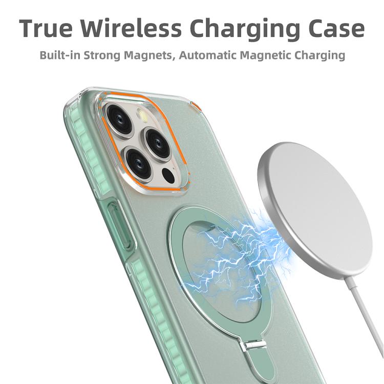Funda colorida 2 en 1 con soporte de anillo MagSafe para iPhone 15 Pro Max (azul rey)