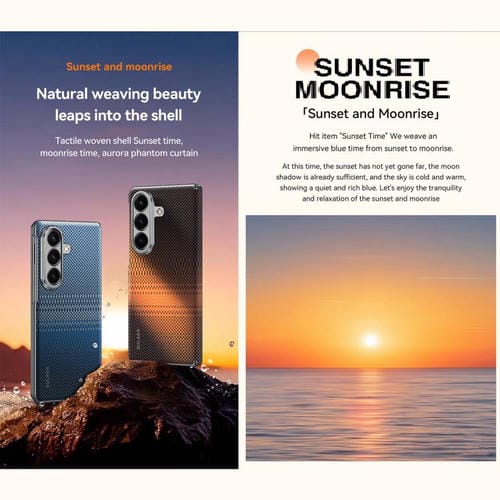 Funda de cuero magnético con textura tejida de Kevlar SULADA para Samsung Galaxy Z Fold7 5G (naranja)