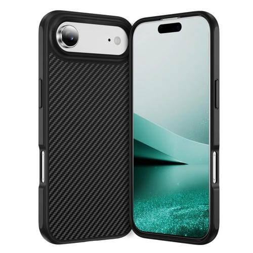 Funda MagSafe con textura de fibra de carbono y tacto suave para iPhone 17 Air (negra)