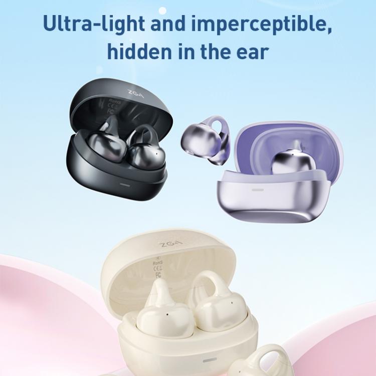 Auriculares inalámbricos Bluetooth ZGA GS21 con clip para la oreja (morados)
