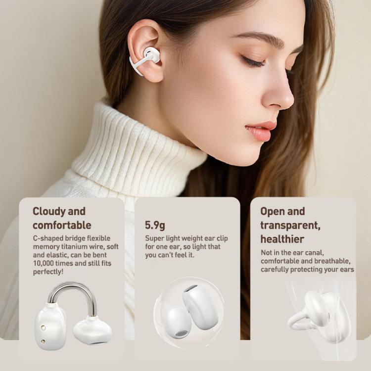 Auriculares inalámbricos Bluetooth ZGA GS24 con clip para la oreja (negros)