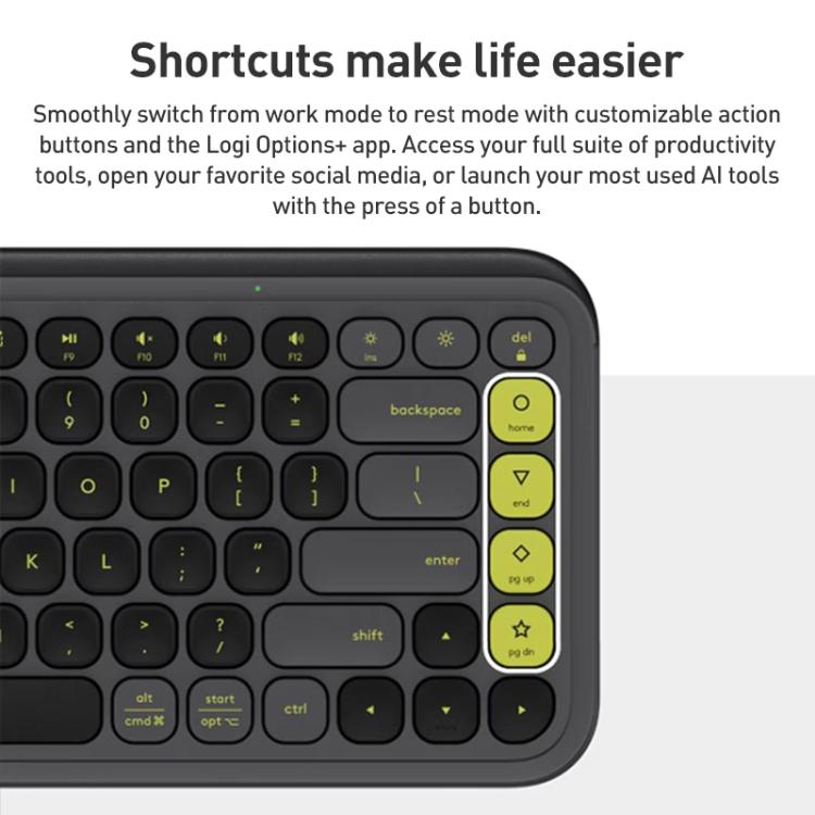 Conjunto teclado y ratón inalámbricos Logitech POP ICON Combo Bluetooth (Negro)