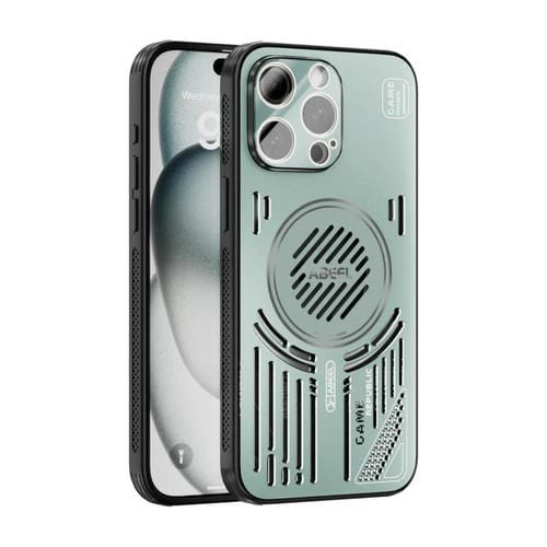 Funda ABEEL Ice Fox Series con disipador de calor Magsafe para iPhone 13 Pro Max (verde claro)