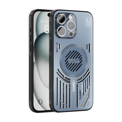 Funda ABEEL Ice Fox Series con disipador de calor Magsafe para iPhone 15 Pro Max (azul)