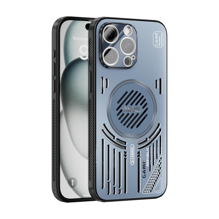 Funda ABEEL Ice Fox Series con disipador de calor Magsafe para iPhone 15 Pro Max (verde claro)