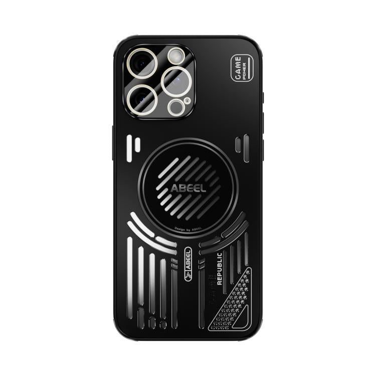 Funda ABEEL Ice Fox Series con disipador de calor magnético para iPhone 15 Pro (negra)