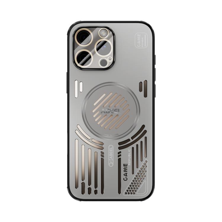 Funda ABEEL Ice Fox Series con disipador de calor Magsafe para iPhone 16 Pro Max (gris titanio)