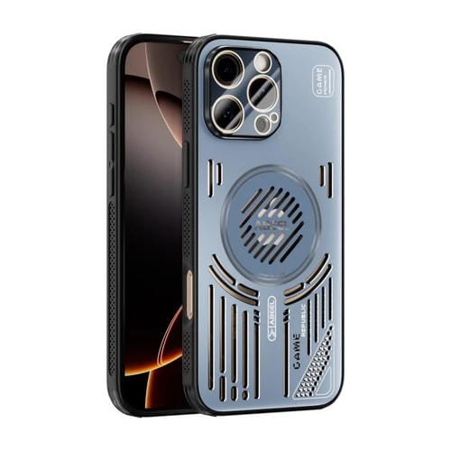 Funda ABEEL Ice Fox Series con disipador de calor Magsafe para iPhone 16 Pro (azul)