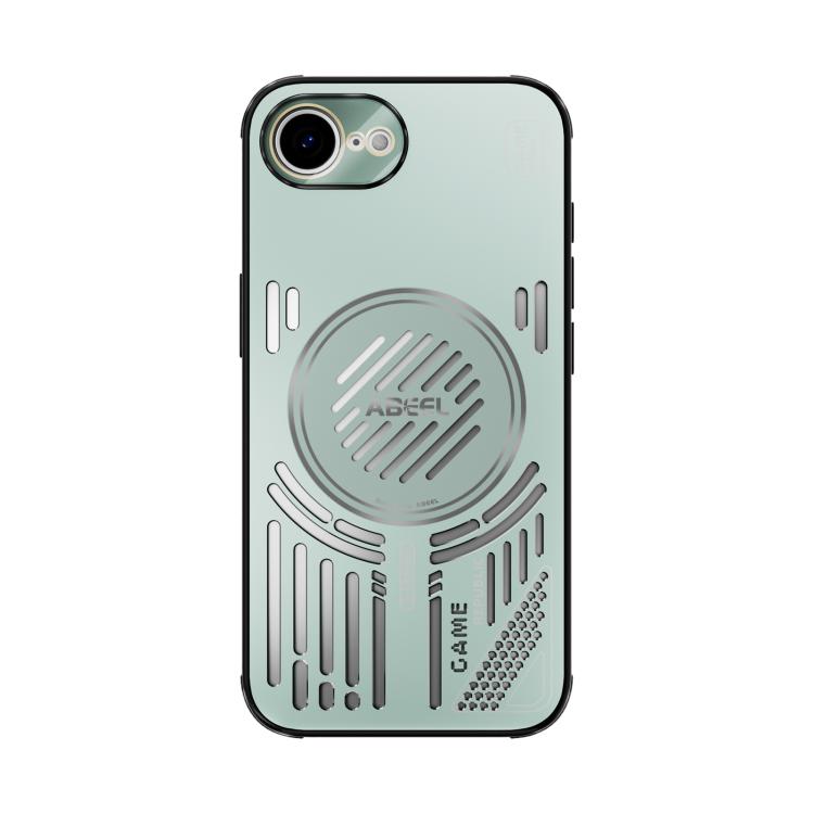 Funda ABEEL Ice Fox Series para iPhone 16e con disipador de calor Magsafe (verde claro)
