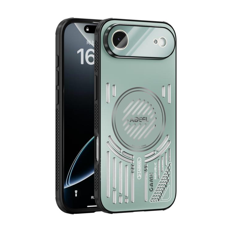 Funda con disipador de calor magnético ABEEL Ice Fox Series para iPhone 17 Air (verde claro)