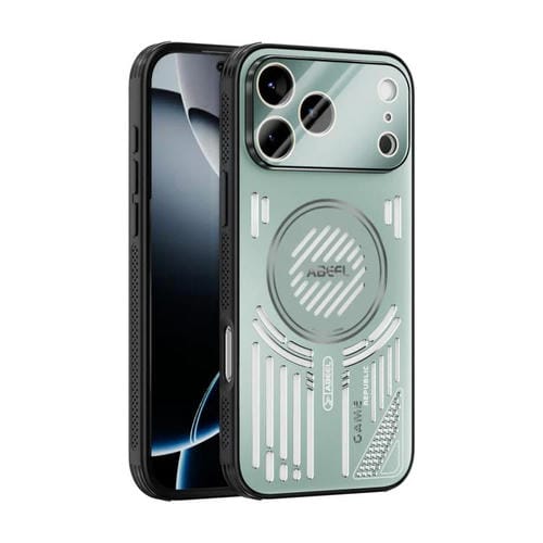 Funda ABEEL Ice Fox Series con disipador de calor magnético para iPhone 17 Pro Max (verde claro)