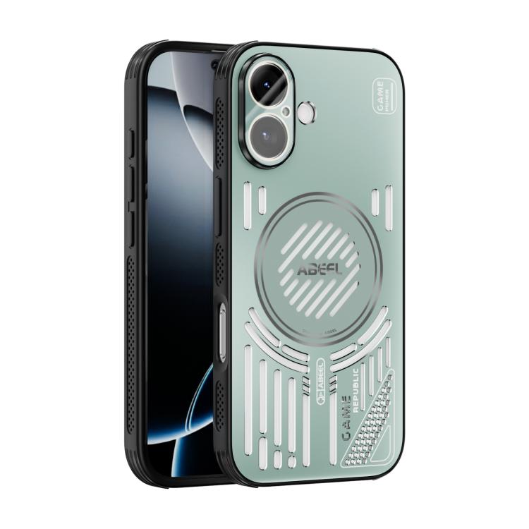 Funda ABEEL Ice Fox Series con disipador de calor magnético para iPhone 17 (verde claro)