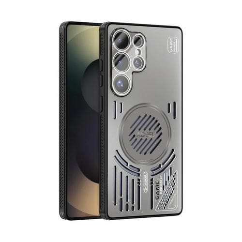 Funda con disipador de calor Magsafe para Samsung Galaxy S25 Ultra 5G ABEEL Ice Fox Series (gris titanio)