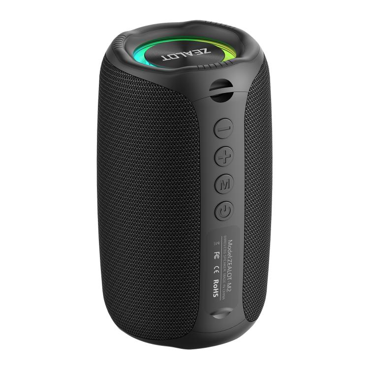 Altavoz Bluetooth portátil Zealot M2 RGB de 8 W para exteriores, sin micrófono (negro)