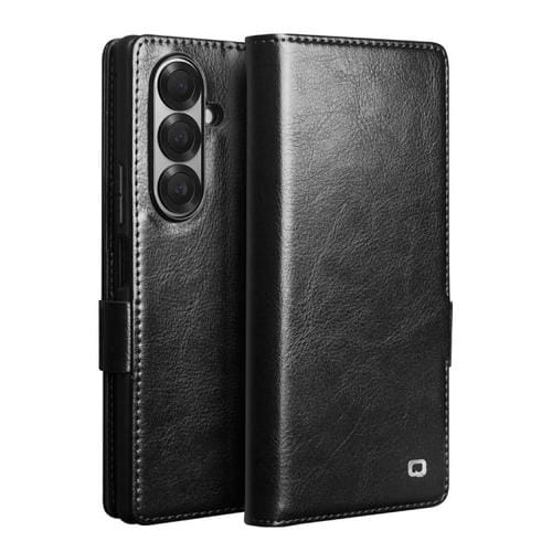 Funda de cuero genuino QIALINO para Samsung Galaxy Z Fold7 5G (negra)