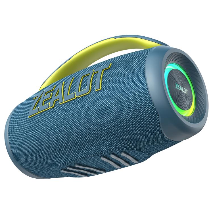 Altavoz Bluetooth portátil Zealot P12 de 60 W con RGB para exteriores (azul)