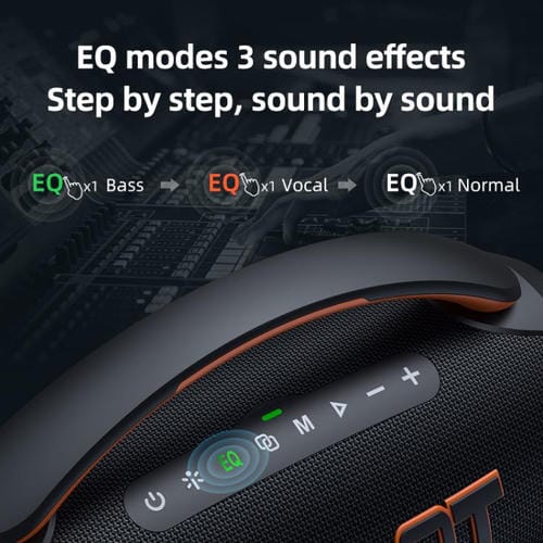 Altavoz Bluetooth portátil Zealot P12 de 60 W con RGB para exteriores (camuflaje)