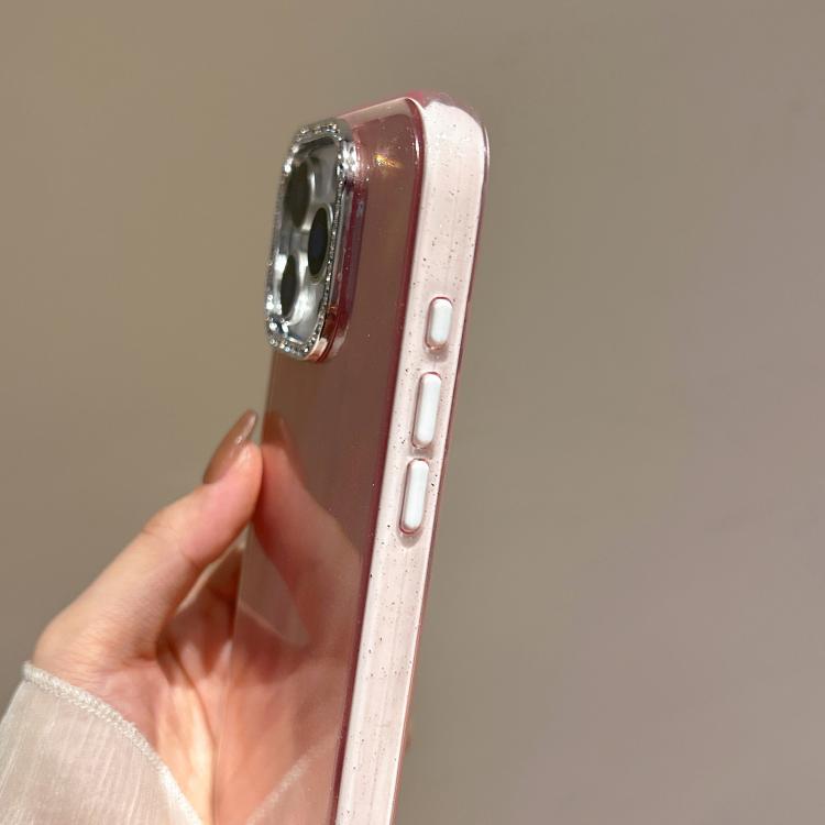 Funda 3 en 1 con diseño de arena movediza y marco de diamante para iPhone 11 Pro Max (azul)