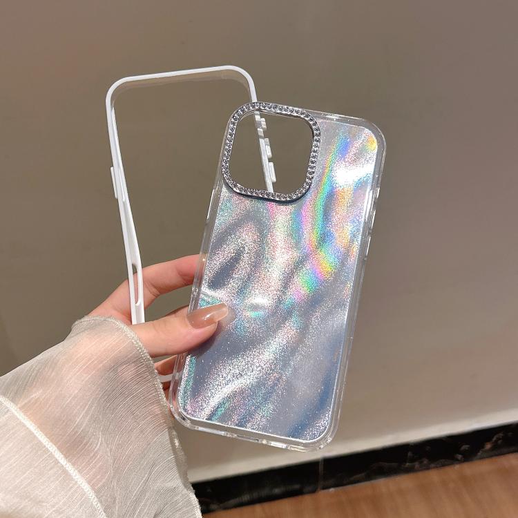 Funda 3 en 1 con diseño de arena movediza y marco de diamante para iPhone 11 Pro Max (azul)
