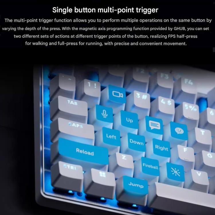 Teclado inalámbrico Logitech G PRO X TKL RAPID interruptores magnéticos (Blanco)