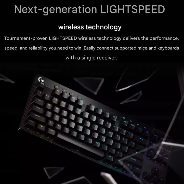 Teclado inalámbrico Logitech G PRO X TKL interruptores mecánicos GX-T (Rosa)