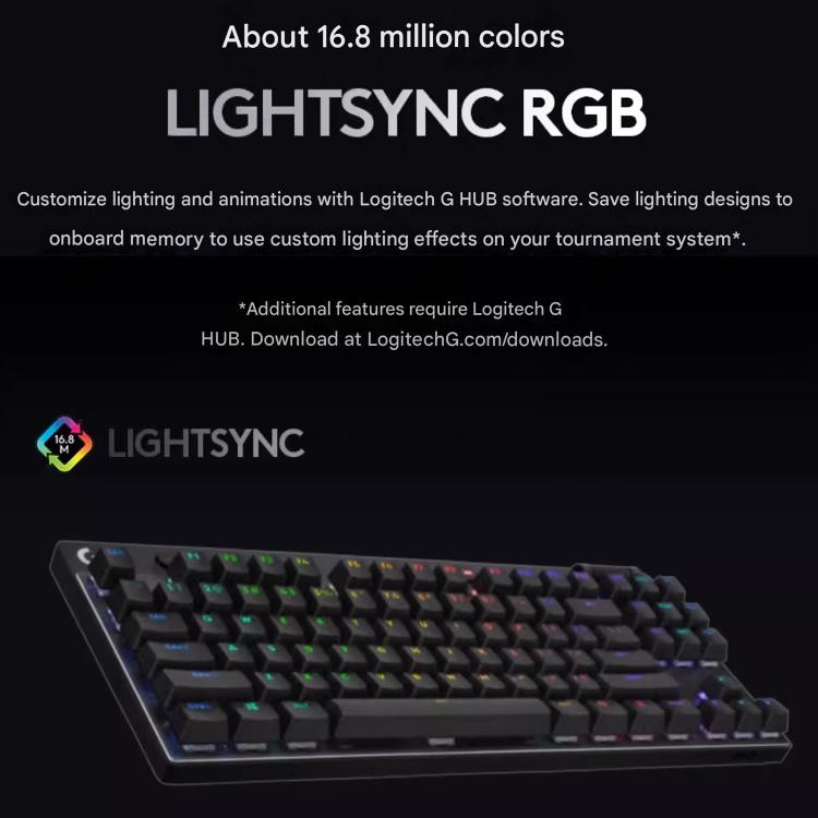 Teclado inalámbrico Logitech G PRO X TKL interruptores mecánicos GX-T (Rosa)