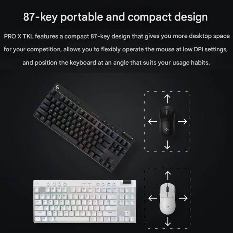 Teclado inalámbrico Logitech G PRO X TKL interruptores mecánicos GX-T (Rosa)