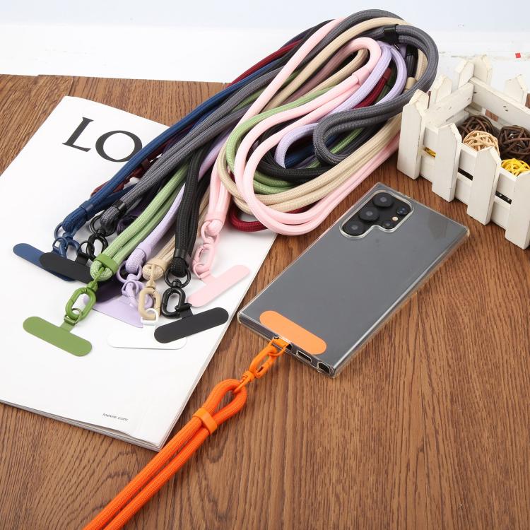 7mm Polyester Solid Color Two-way Adjustable Crossbody Mobile Phone Lanyard with Metal Gasket(Green)