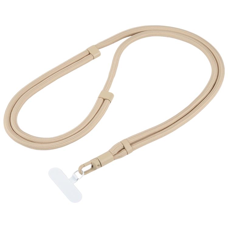 Cordón ajustable minimalista para teléfono móvil, de poliéster de 7 mm, color sólido (camello)