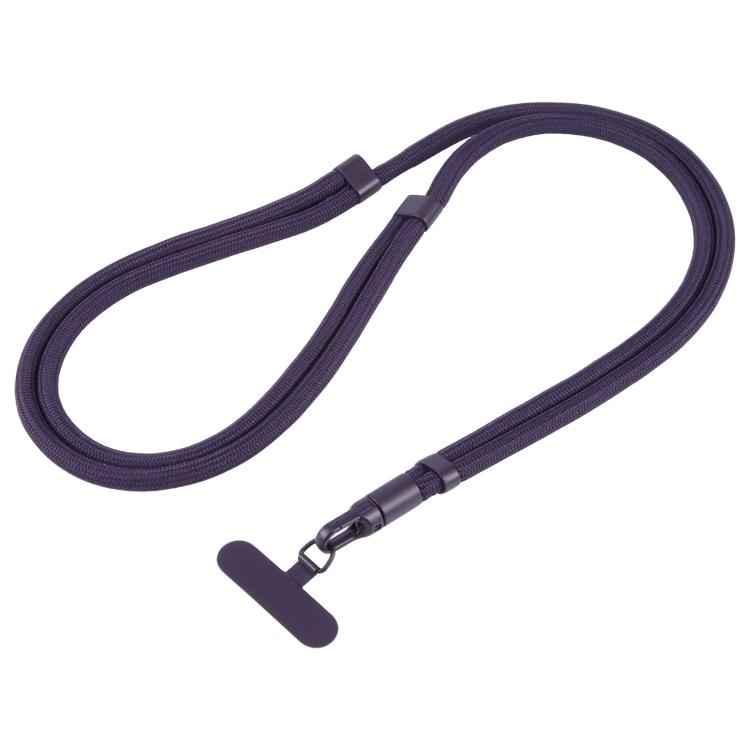Cordón ajustable minimalista para teléfono móvil, de poliéster de 7 mm, color sólido (azul marino)