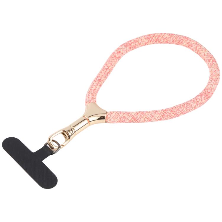 8mm Adjustable Gold Buckle Wrist Short Strap Anti-lost Mobile Phone Lanyard(Pink Colorful)