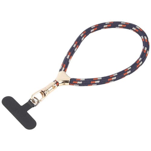 8mm Adjustable Gold Buckle Wrist Short Strap Anti-lost Mobile Phone Lanyard(Dark Blue Orange Dot Colorful)