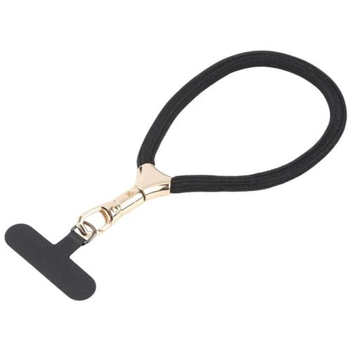8mm Adjustable Gold Buckle Wrist Short Strap Anti-lost Mobile Phone Lanyard(Black)