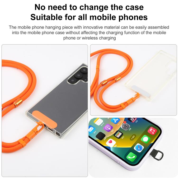 7mm 3 in 1 Threaded Adjustable Crossbody Mobile Phone Lanyard(Sapphire Blue)