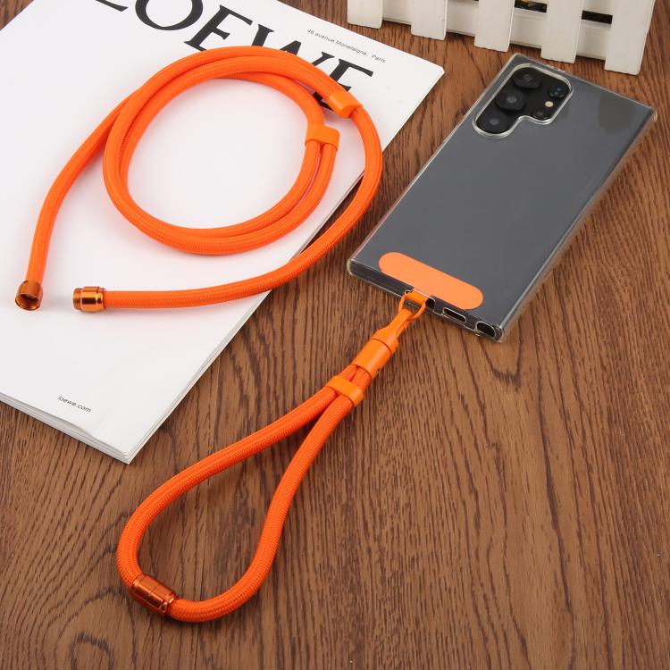 7mm 3 in 1 Threaded Adjustable Crossbody Mobile Phone Lanyard(Matcha Green)