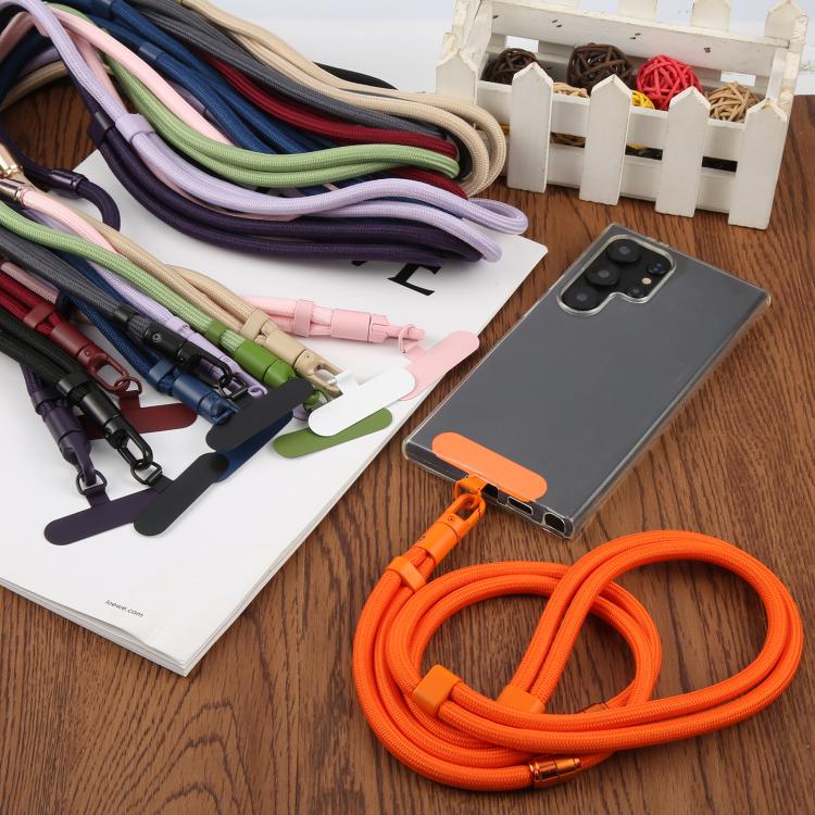 7mm 3 in 1 Threaded Adjustable Crossbody Mobile Phone Lanyard(Sapphire Blue)