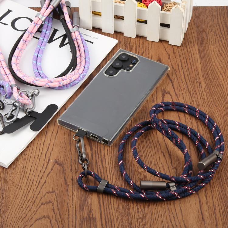 Type-C to Type-C Data Charging Cable Crossbody Phone Long Lanyard(Black)