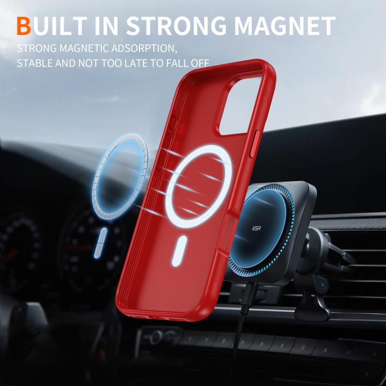 For iPhone 16 Pro Max Imitation Original Magsafe PC Hybrid TPU Phone Case(Red)