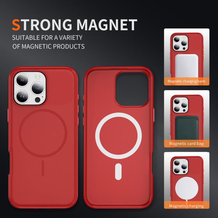 For iPhone 16 Pro Max Imitation Original Magsafe PC Hybrid TPU Phone Case(Red)