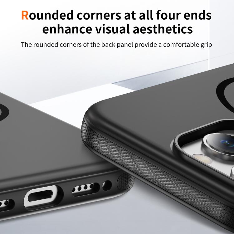 Funda híbrida de TPU Magsafe original para iPhone 16 Pro (negro)