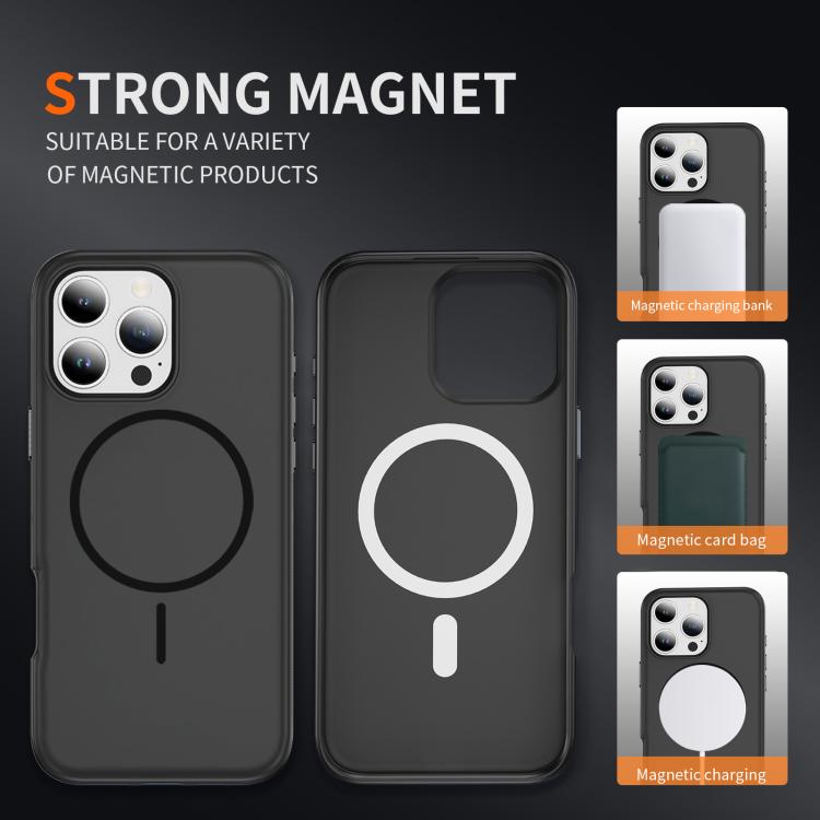 Funda híbrida de TPU Magsafe original para iPhone 16 Pro (negro)